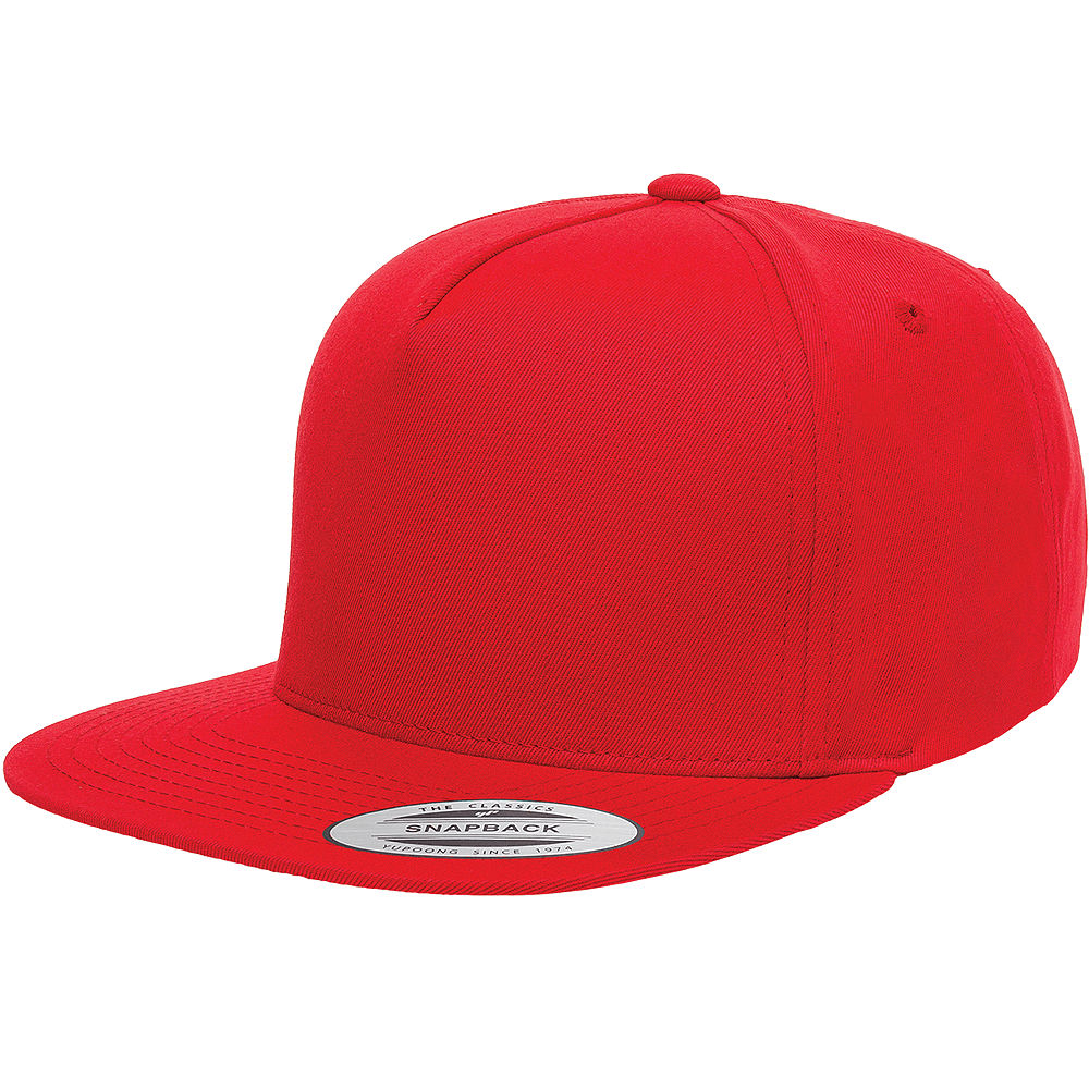 Yupoong Classics Flat Bill Cap in Red