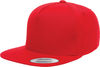 Am image of a Custom Yupoong Classics Flat Bill Cap in Red!