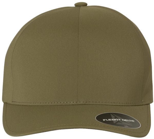 An image of a Custom Yupoong Adult Delta X Cap in Olive!