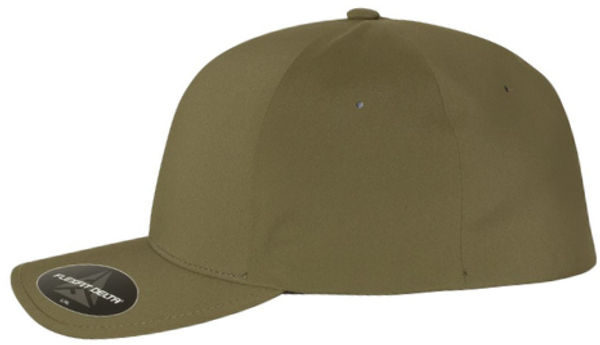 An image of a Custom Yupoong Adult Delta X Cap in Olive!