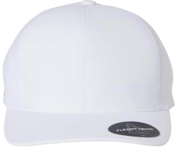 An image of a Custom Yupoong Adult Delta X Cap in White!
