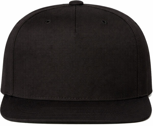 An image of a Custom Yupoong Adult Premium 5 Panel Snapback Cap in Black!
