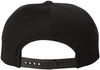 An image of a Custom Yupoong Adult Premium 5 Panel Snapback Cap in Black!