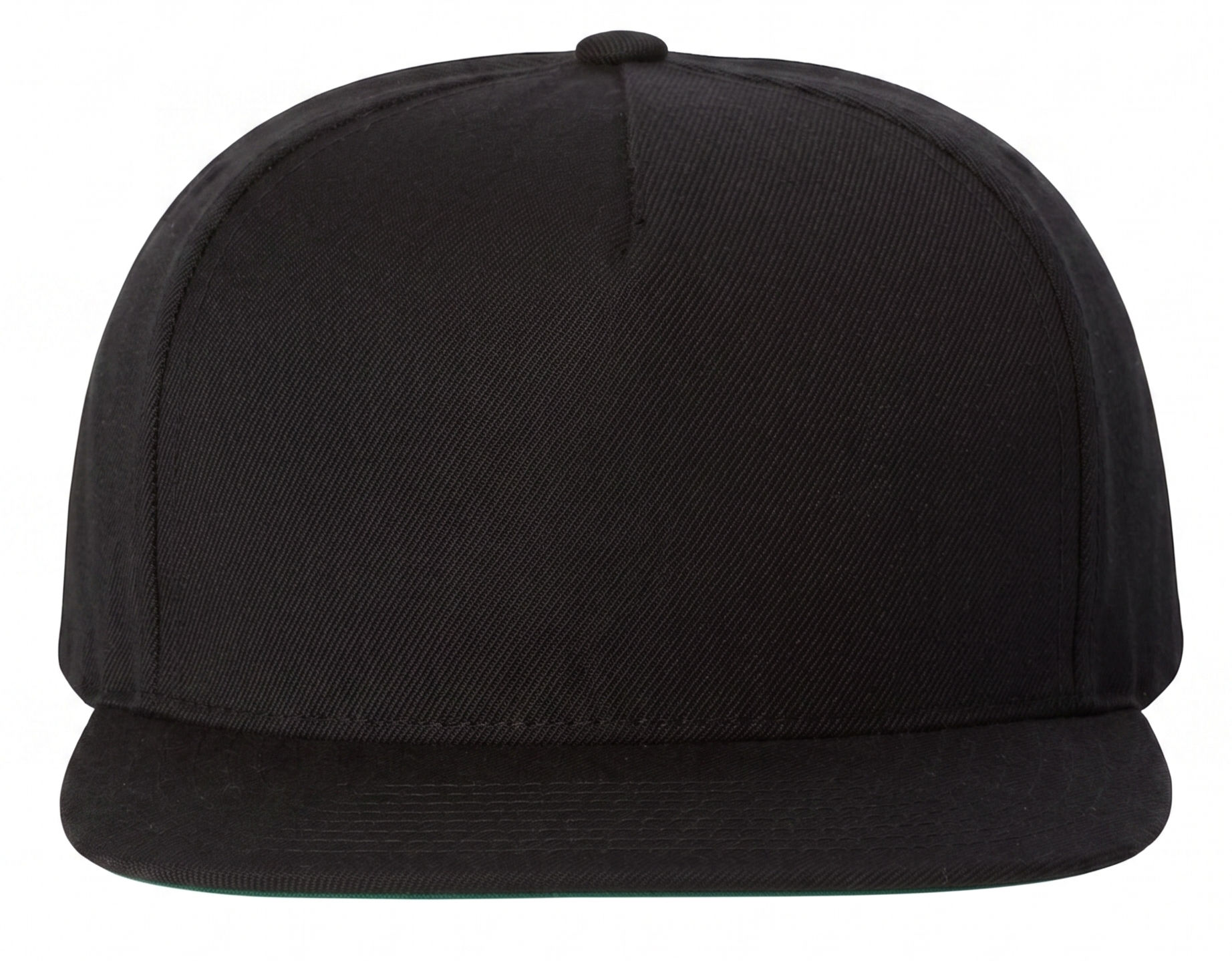 Yupoong Adult Premium 5 Panel Snapback Cap in Black