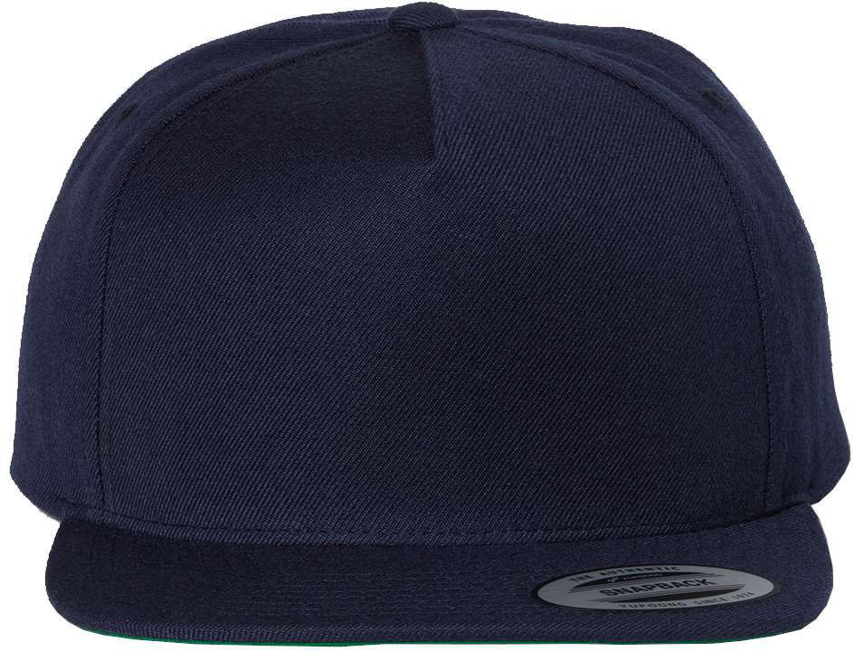 Yupoong Adult Premium 5 Panel Snapback Cap in Navy