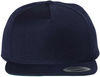 An image of a Custom Yupoong Adult Premium 5 Panel Snapback Cap in Navy!