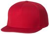 Am image of a Custom Yupoong Adult Premium 5 Panel Snapback Cap in Red!