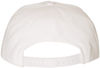 An image of a Custom Yupoong Adult Premium 5 Panel Snapback Cap in White!