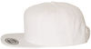 An image of a Custom Yupoong Adult Premium 5 Panel Snapback Cap in White!