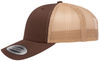 An image of a Custom Yupoong Adult Retro Trucker Cap in Brown/Khaki!