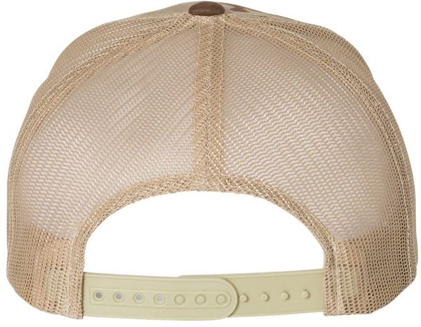 An image of a Custom Yupoong Adult Retro Trucker Cap in Multicam Arid/ Tan!