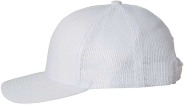 An image of a Custom Yupoong Adult Retro Trucker Cap in White!