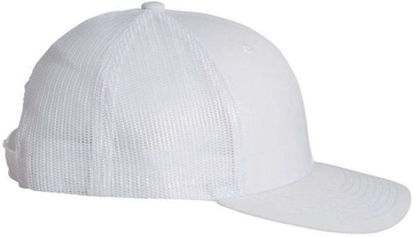 An image of a Custom Yupoong Adult Retro Trucker Cap in White!