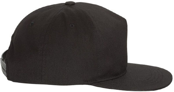 An image of a Custom Yupoong Adult Unstructured 5 Panel Snapback Cap in Black!