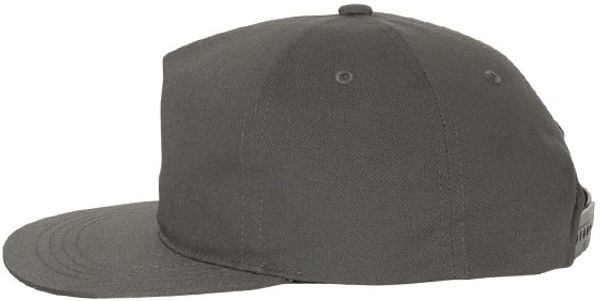 An image of a Custom Yupoong Adult Unstructured 5 Panel Snapback Cap in Charcoal!