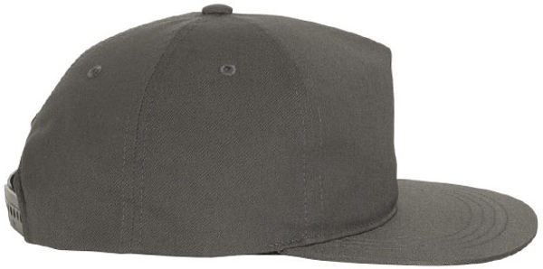 An image of a Custom Yupoong Adult Unstructured 5 Panel Snapback Cap in Charcoal!