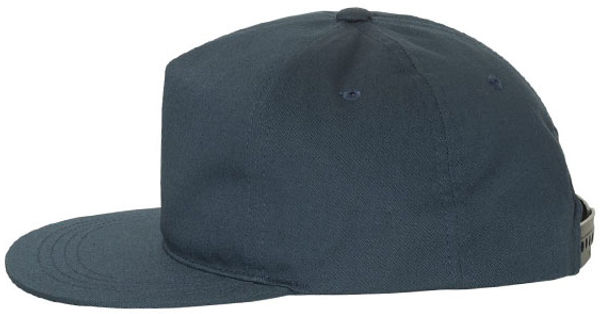An image of a Custom Yupoong Adult Unstructured 5 Panel Snapback Cap in Navy!