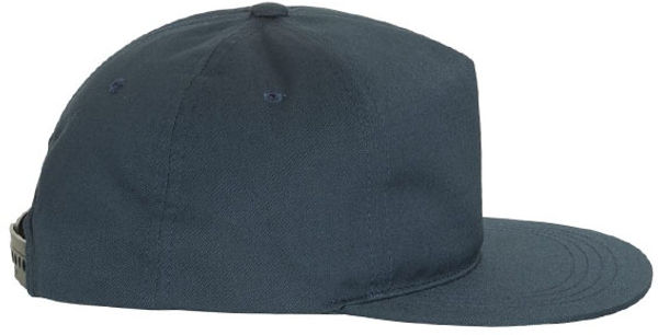 An image of a Custom Yupoong Adult Unstructured 5 Panel Snapback Cap in Navy!