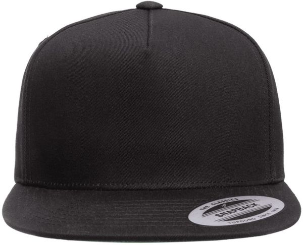 An image of a Custom Yupoong Classics Flat Bill Cap in Black!