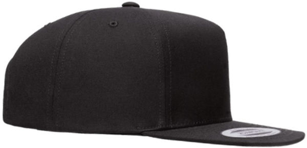 An image of a Custom Yupoong Classics Flat Bill Cap in Black!