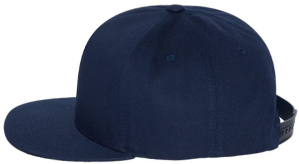 An image of a Custom Yupoong Classics Flat Bill Cap in Navy!