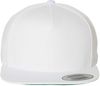 An image of a Custom Yupoong Classics Flat Bill Cap in White!