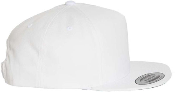 An image of a Custom Yupoong Classics Flat Bill Cap in White!