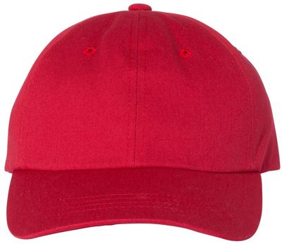 Am image of a Custom Yupoong Classic Dad's Cap in Cranberry!