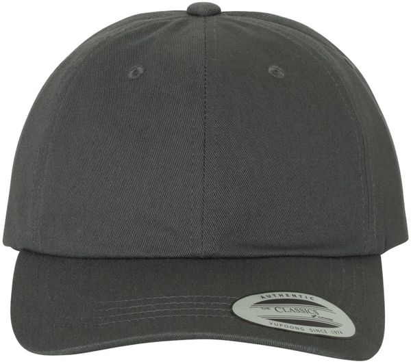 Am image of a Custom Yupoong Classic Dad's Cap in Dark Grey!