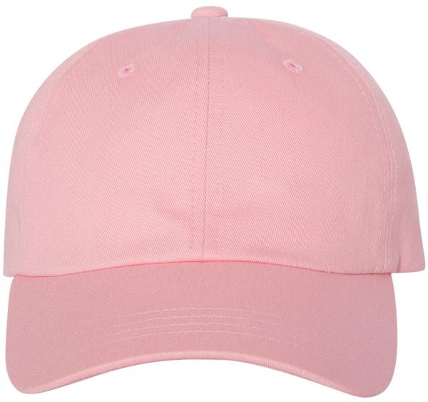 Am image of a Custom Yupoong Classic Dad's Cap in Pink!