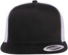 Am image of a Custom Yupoong Five Panel Classic Trucker Cap in Black/White!