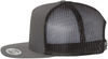 An image of a Custom Yupoong Five Panel Classic Trucker Cap in Charcoal / Black!