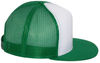 An image of a Custom Yupoong Five Panel Classic Trucker Cap in Kelly/White/Kelly!
