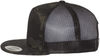 An image of a Custom Yupoong Five Panel Classic Trucker Cap in Multicam Black/Black!