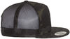 An image of a Custom Yupoong Five Panel Classic Trucker Cap in Multicam Black/Black!
