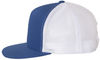 An image of a Custom Yupoong Five Panel Classic Trucker Cap in Royal/White!