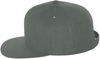 An image of a Custom Yupoong Flat Bill Snapback Cap in Dark Grey!