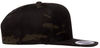 An image of a Custom Yupoong Flat Bill Snapback Cap in Multicamo Black!