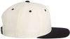 An image of a Custom Yupoong Flat Bill Snapback Cap in Natural/ Black!