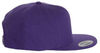 An image of a Custom Yupoong Flat Bill Snapback Cap in Purple!