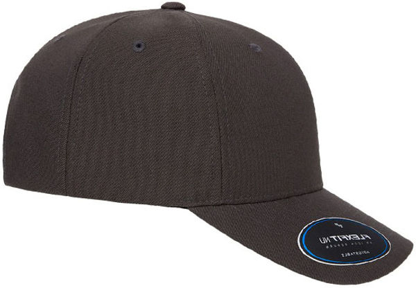 An image of a Custom Yupoong Flexfit Nu Adjustable Cap in Dark Grey!