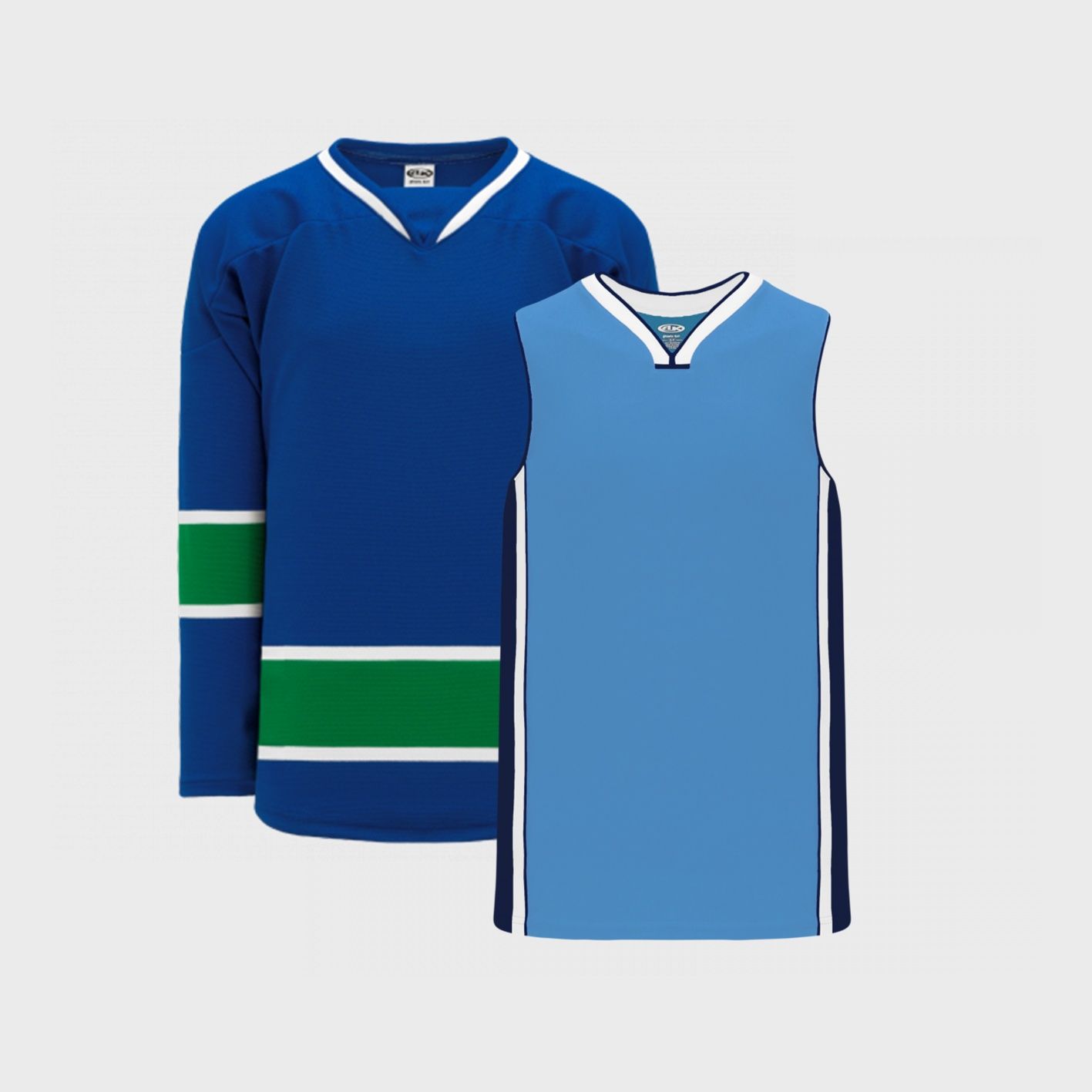 Screen printed hockey jerseys for Vancouver Thunderbirds