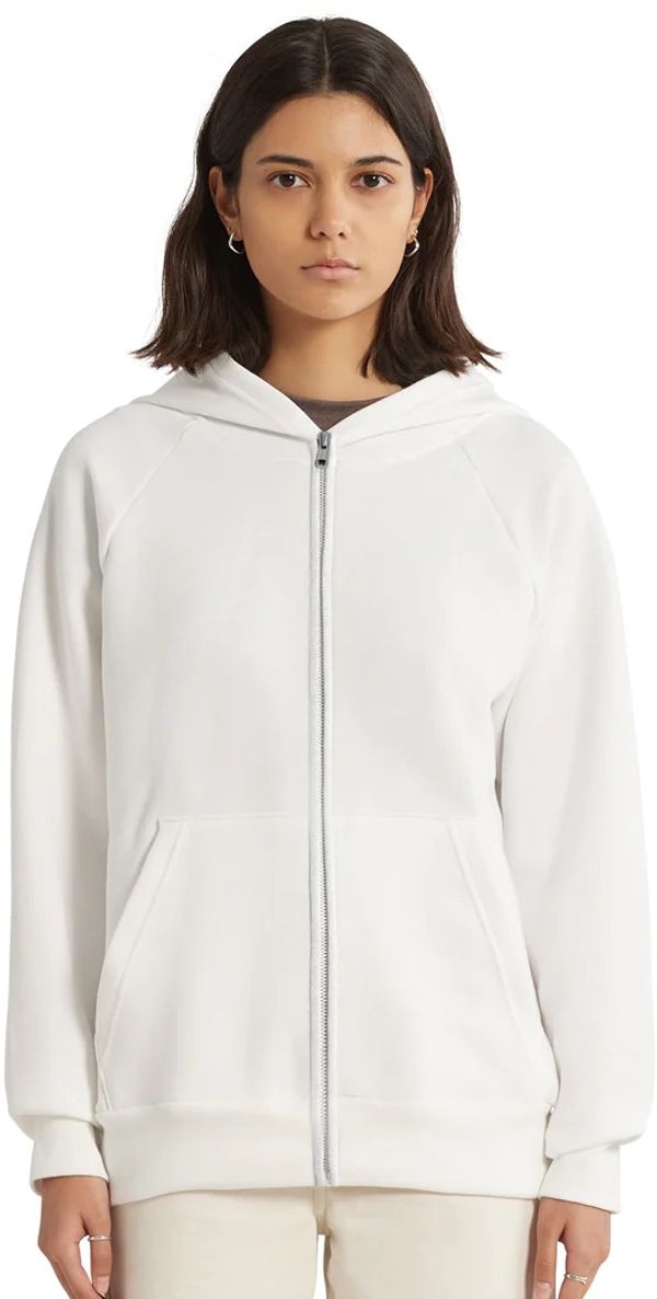 Am image of a Custom Cest Beau Essential Zip Hoodie in Blanc!