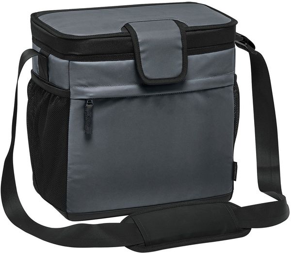 Am image of a Custom Stormtech Magellan Cooler Bag 16 Can in Dolphin/Black!