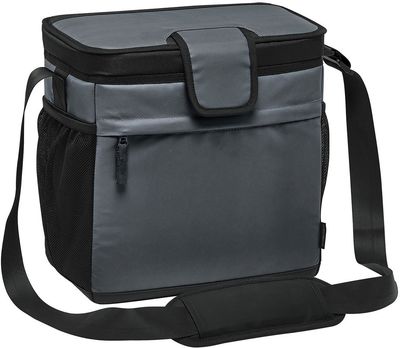 Am image of a Custom Stormtech Magellan Cooler Bag 16 Can in Dolphin/Black!