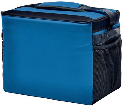 Am image of a Custom Stormtech Magellan Cooler Bag 30 Can in Azure Blue/ Navy!