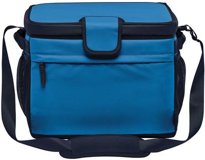 Am image of a Custom Stormtech Magellan Cooler Bag 30 Can in Azure Blue/ Navy!