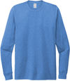 An image of a Custom ALLMADE Unisex Tri Blend Long Sleeve Tee in Azure Blue!