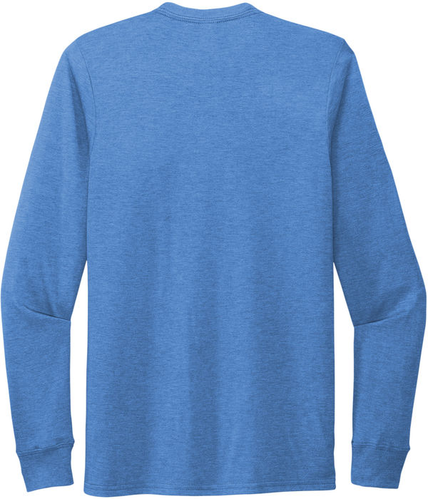 An image of a Custom ALLMADE Unisex Tri Blend Long Sleeve Tee in Azure Blue!