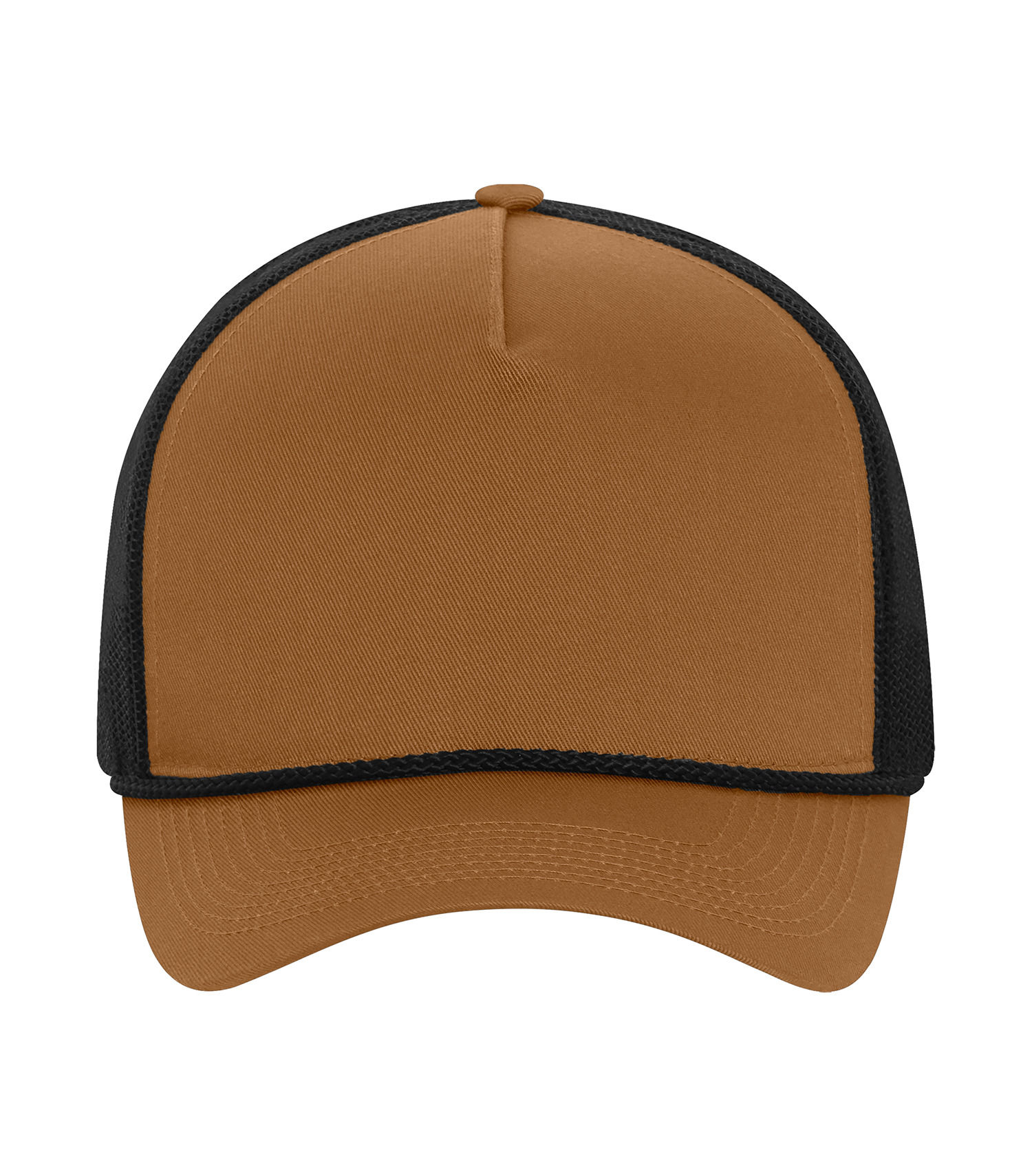 ATC Everyday Cotton Twill 5 Panel Trucker Rope Cap in Caramel/Black